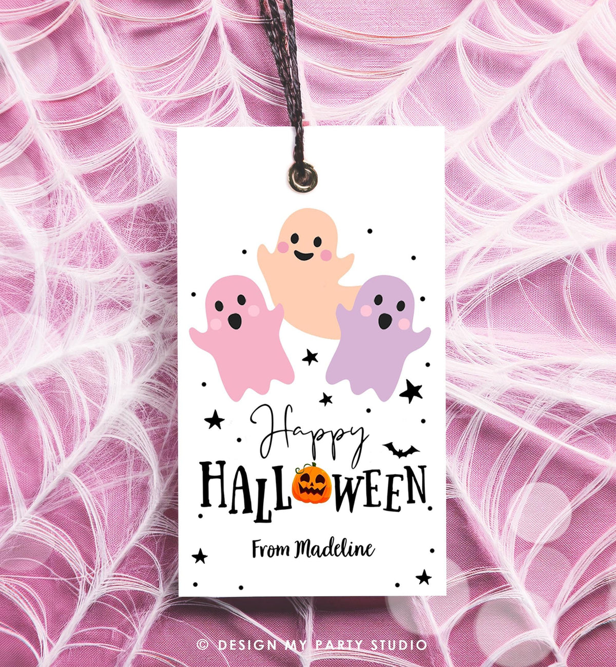 Editable Happy Halloween Favor Tag Boo Gift Tags Costume Party Trick Or Treat Favor Tag Party Digital Download Template Printable 0261