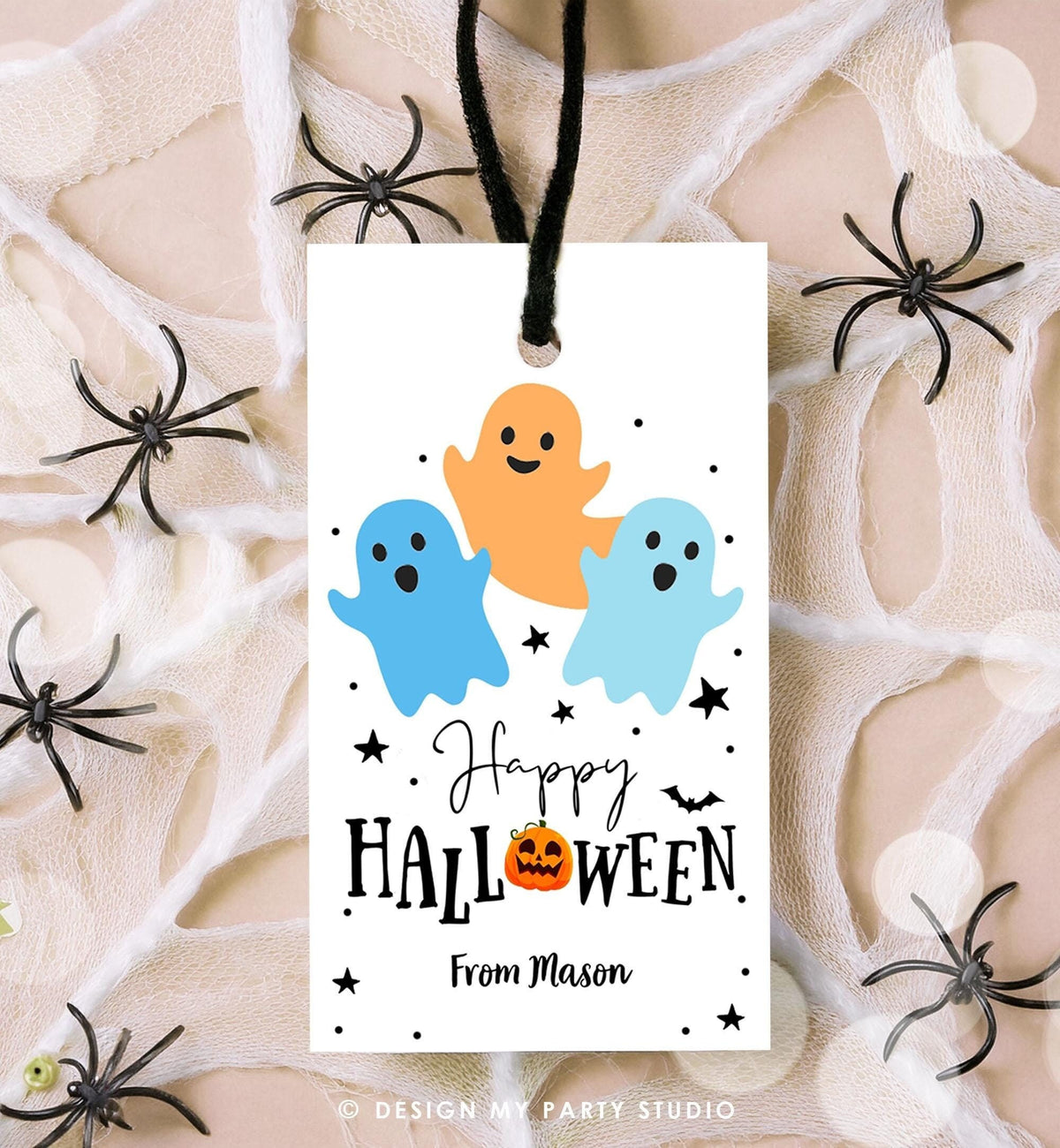 Editable Happy Halloween Favor Tag Boo Gift Tags Costume Party Trick Or Treat Favor Tag Party Digital Download Template Printable 0261