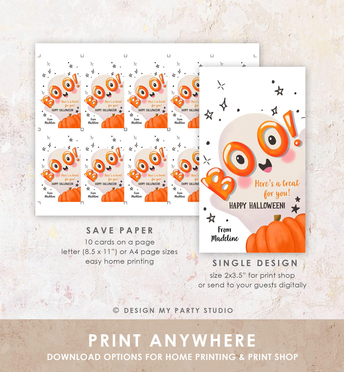 Editable Halloween Favor Tags Boo Gift Tag Costume Party Trick Or Treat Favor Tag Classroom Kids Treat Download Printable Template 0515 0261