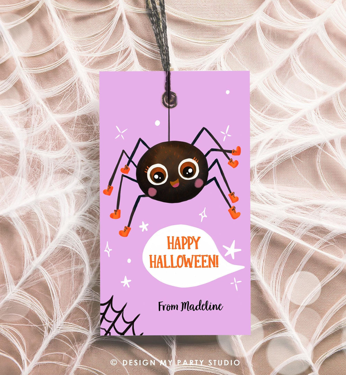 Editable Halloween Favor Tag Boo Gift Tag Costume Party Trick Or Treat Favor Tag Classroom Kids Spider Download Printable Template 0515 0261