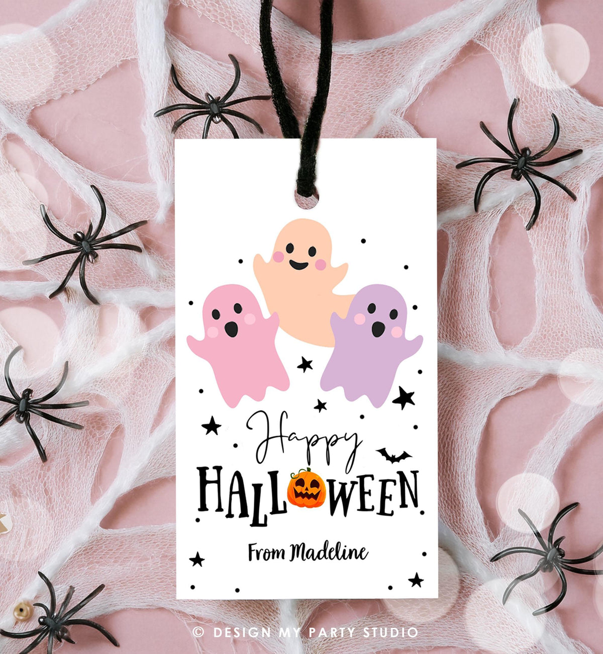 Editable Happy Halloween Favor Tag Boo Gift Tags Costume Party Trick Or Treat Favor Tag Party Digital Download Template Printable 0261