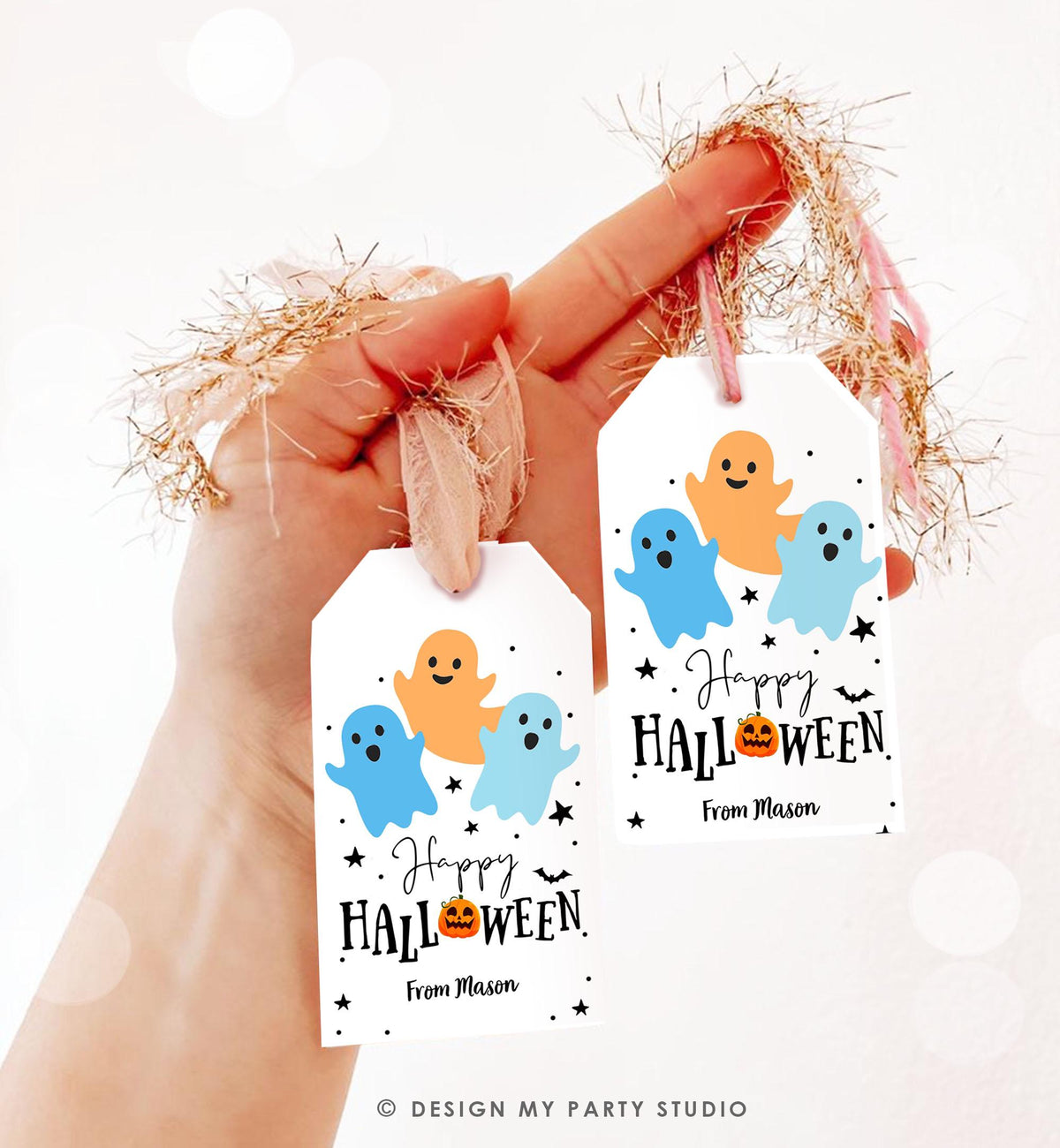 Editable Happy Halloween Favor Tag Boo Gift Tags Costume Party Trick Or Treat Favor Tag Party Digital Download Template Printable 0261
