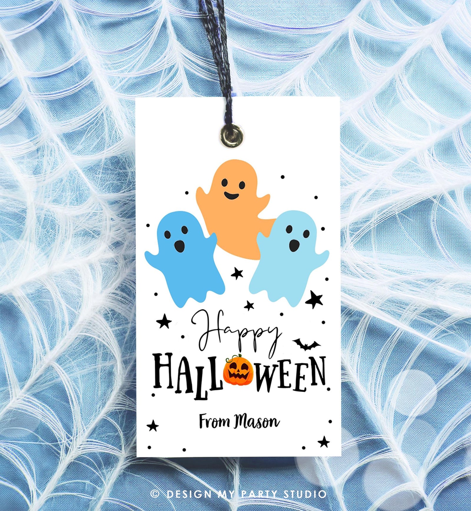 Editable Happy Halloween Favor Tag Boo Gift Tags Costume Party Trick Or Treat Favor Tag Party Digital Download Template Printable 0261