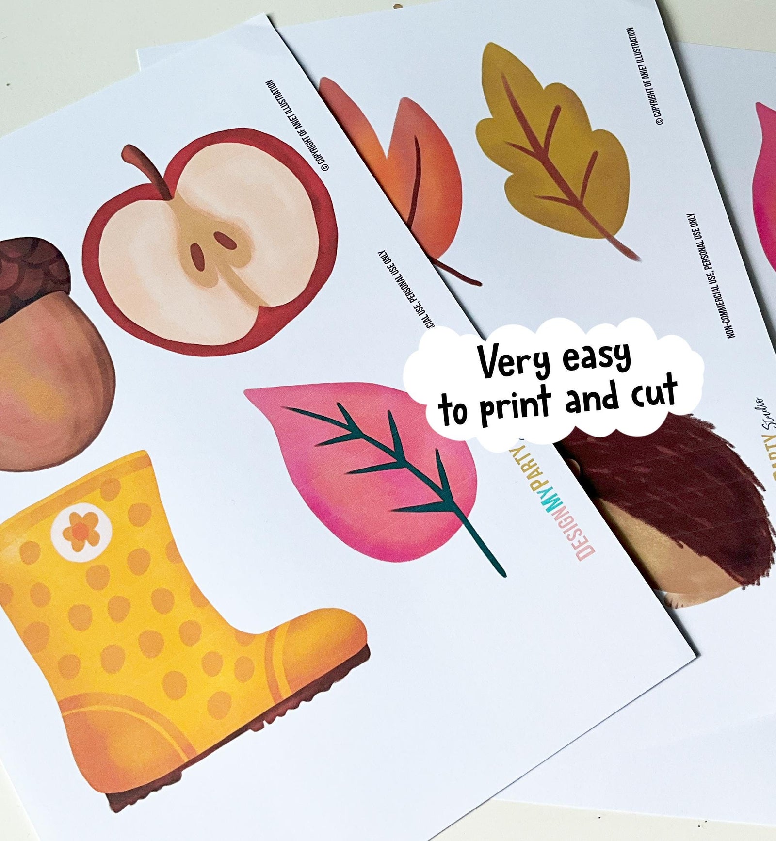 Fall Banner Autumn Banner Fall Garland Leaves Mushroom Nursery Classroom Decoration Party Decor Instant Download DIY Printable Digital 0516