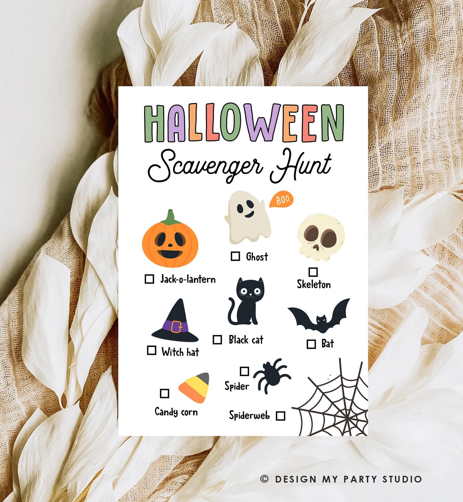 Halloween Scavenger Hunt Game Kids Halloween Game Halloween Activity Neighborhood Classroom Office Digital Instant Download Printable 0009