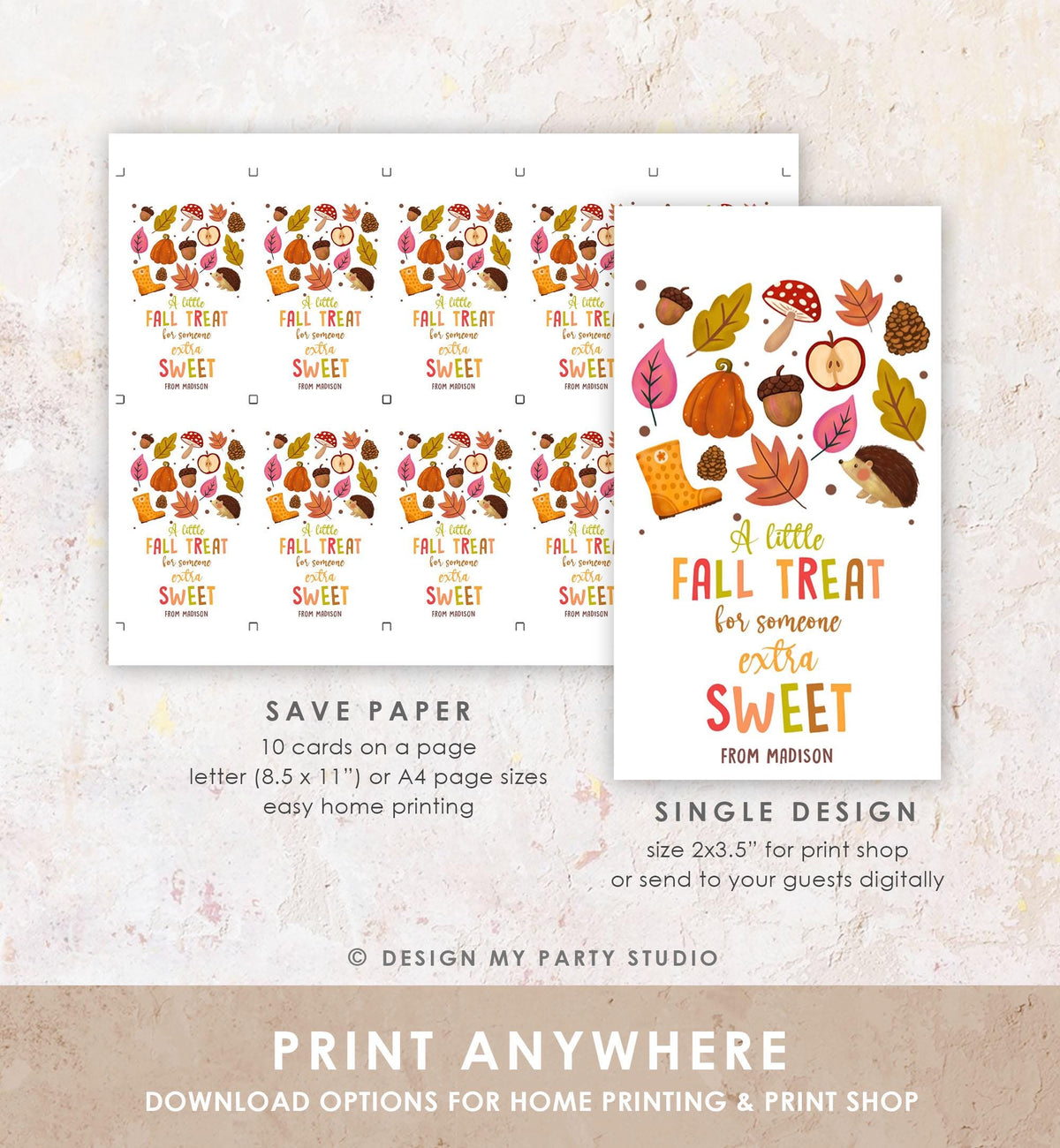 Editable Fall Favor Tags Grateful Autumn Gift Tag Teacher Appreciation Sweet Treat Tag Thanksgiving Download Printable Template 0464 0516