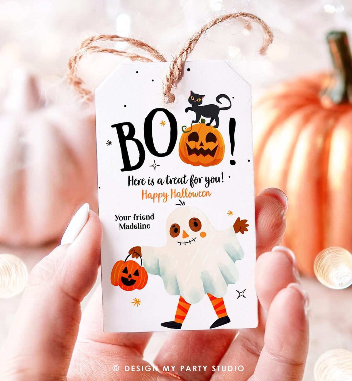Editable Halloween Favor Tags Boo Gift Tag Costume Party Trick Or Treat Favor Tag Birthday Party Download Printable Template 0473 0261