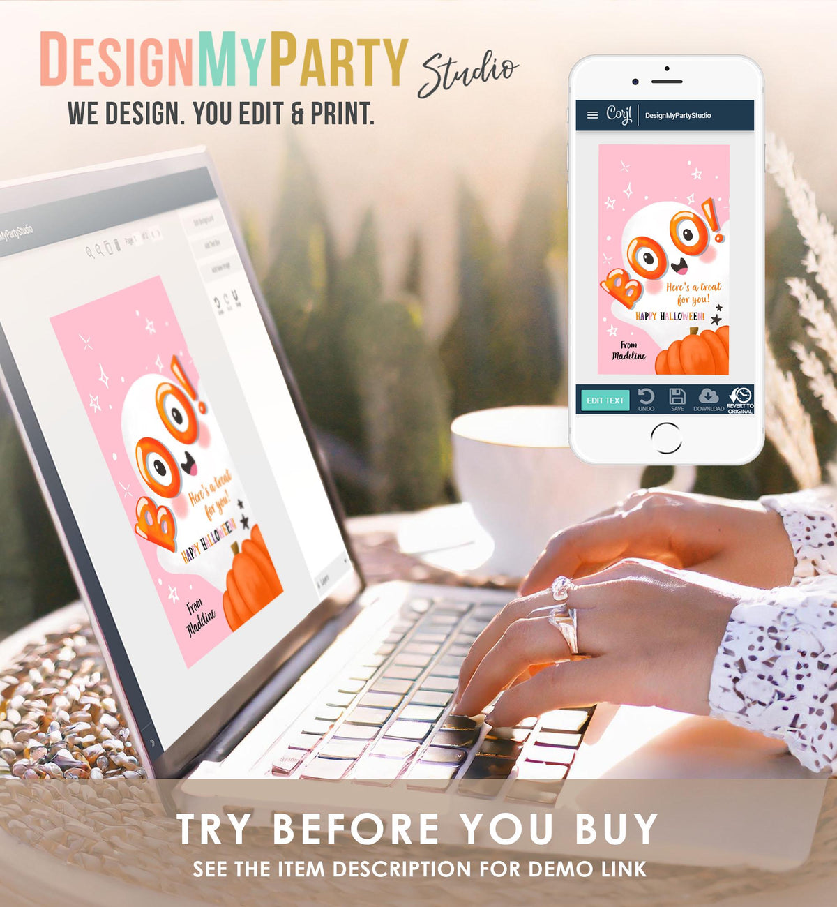 Editable Halloween Favor Tags Boo Gift Tag Costume Party Trick Or Treat Favor Tag Classroom Kids Treat Download Printable Template 0515 0261