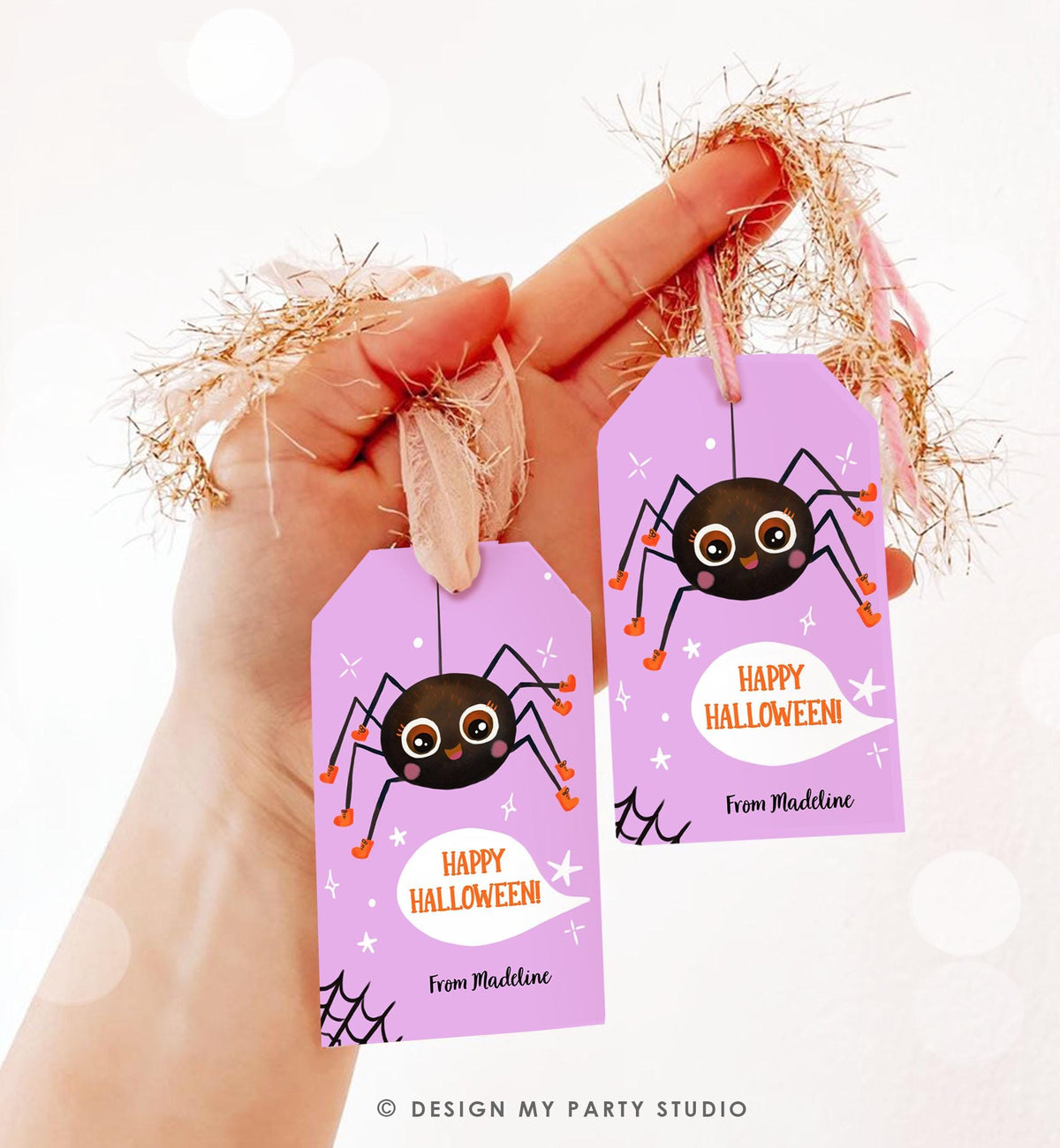 Editable Halloween Favor Tag Boo Gift Tag Costume Party Trick Or Treat Favor Tag Classroom Kids Spider Download Printable Template 0515 0261