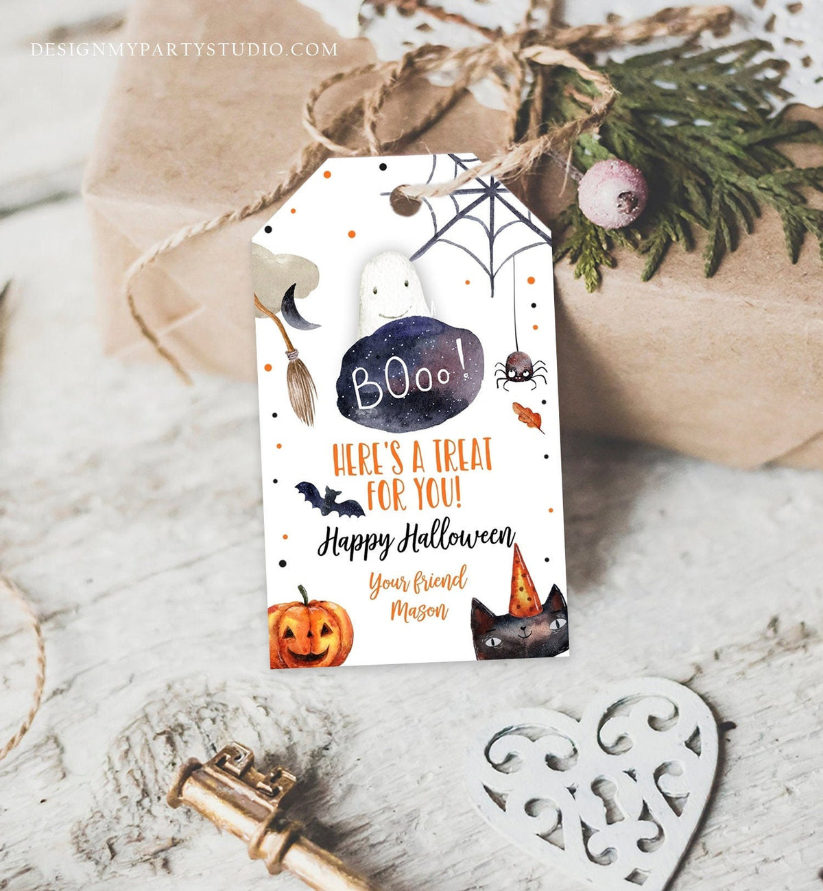 Editable Halloween Favor Tags Boo Gift Tags Costume Party Trick Or Treat Favor Tags Birthday Party Digital Download Template Printable 0261