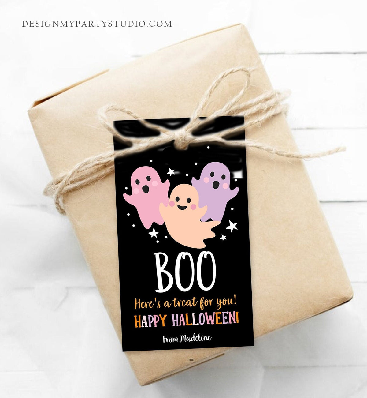Editable Halloween Favor Tags Boo Gift Tags Costume Party Trick Or Treat Favor Tags Halloween Party Digital Download Template Printable 0261