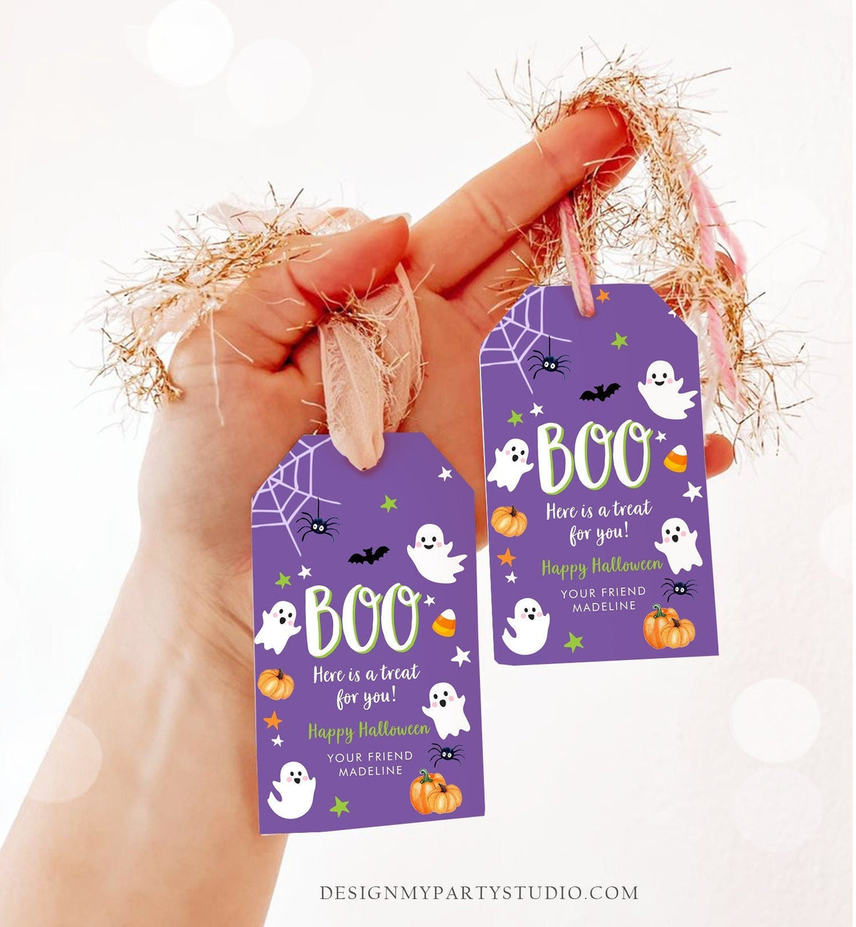Editable Halloween Favor Tag Boo Gift Tags Costume Party Trick Or Treat Favor Tag Birthday Digital Download Template Printable 0418 0261