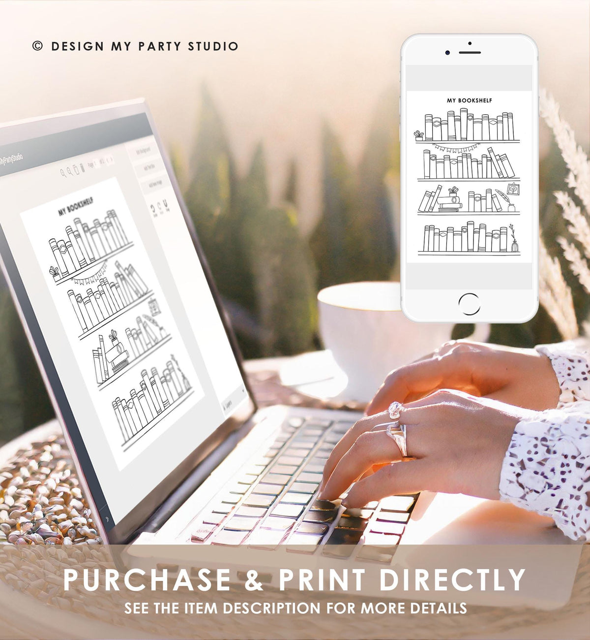 Bookshelf Book Tracker Journal Page Book Journal Reading Log Habit Tracker Planner Page Book Log Instant Download Printable Digital 0520