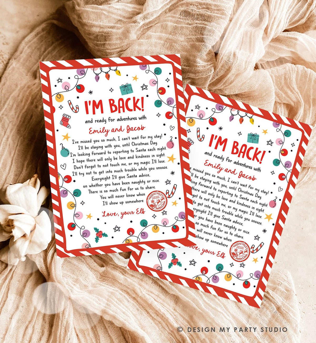 Editable Elf Arrival Letter Return Letter Christmas Elf I&#39;m Back Elf Welcome Christmas Elf Letter From Your Elf Printable Template 0521