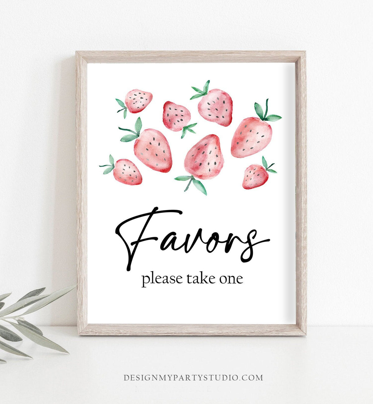 Strawberry Party Sign Favors Sign Strawberry Birthday Sign Berry Sweet Farmers Market Decor Favors Sign Girl Treats Download Printable 0399