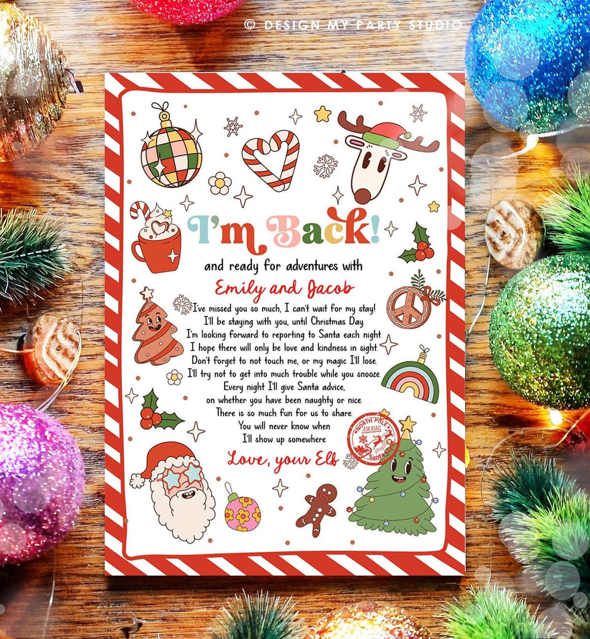 Editable Elf Arrival Letter Return Letter Christmas Elf I&#39;m Back Elf Welcome Christmas Elf Letter From Your Elf Printable Template 0522