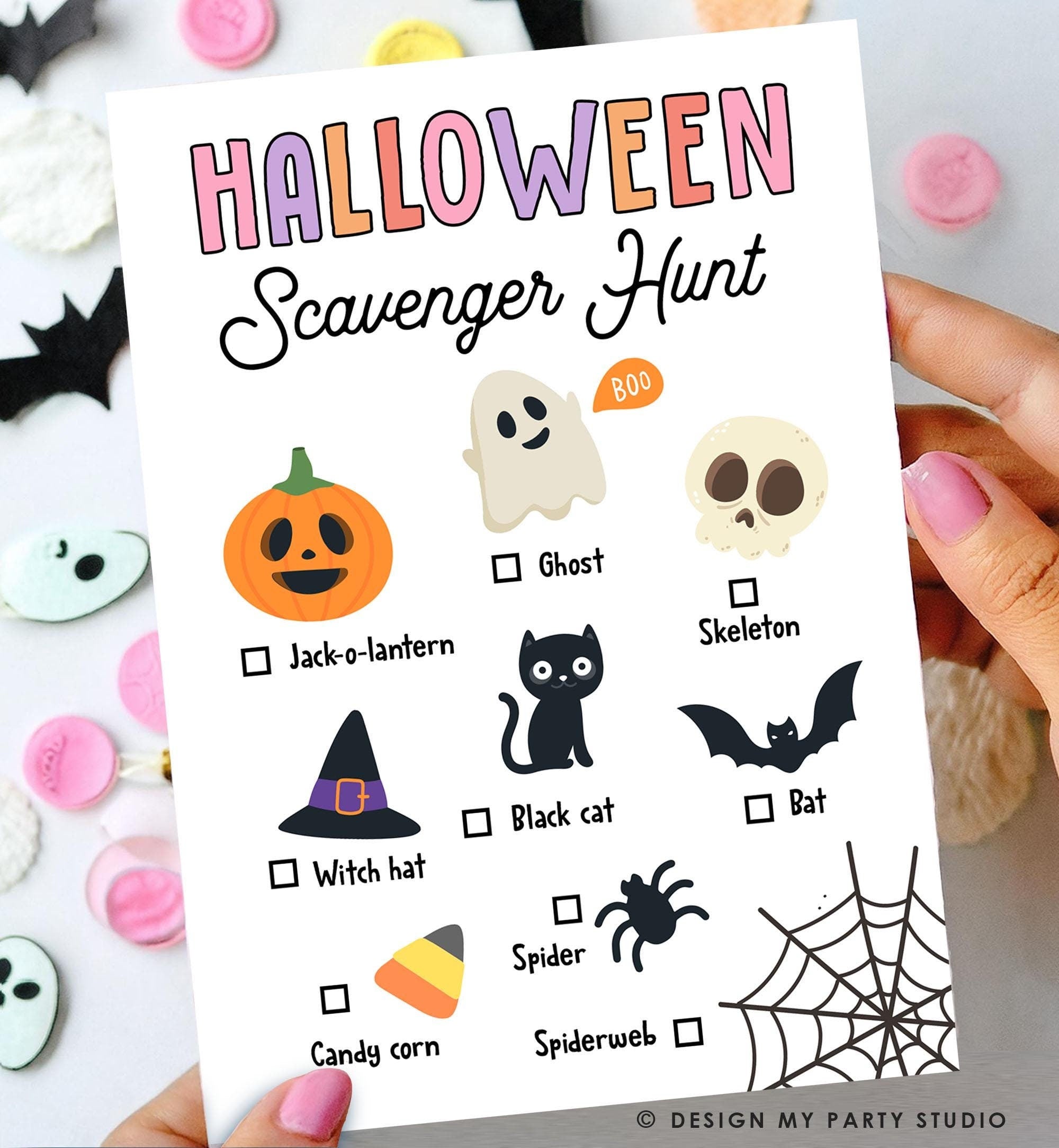 Halloween Scavenger Hunt Game Kids Halloween Game Halloween Activity Neighborhood Classroom Office Digital Instant Download Printable 0009