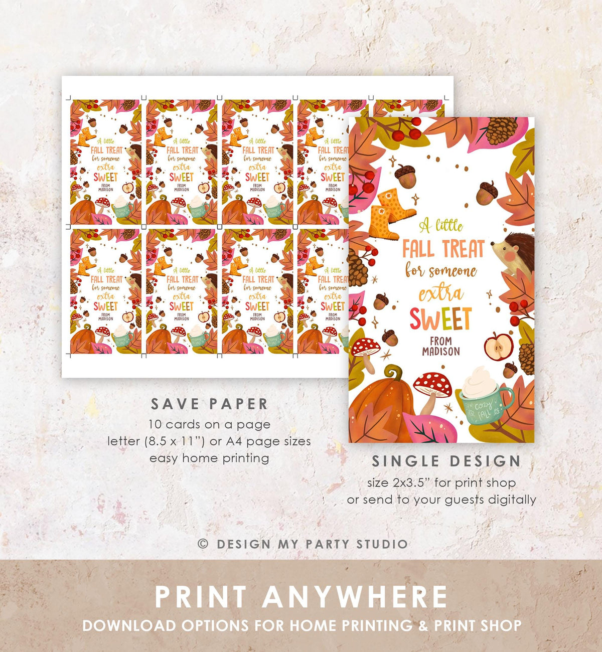 Editable Fall Favor Tags Grateful Autumn Gift Tag Teacher Appreciation Sweet Treat Tag Thanksgiving Download Printable Template 0464 0516