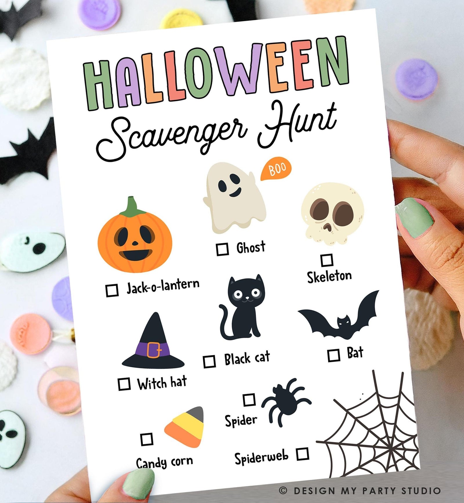 Halloween Scavenger Hunt Game Kids Halloween Game Halloween Activity Neighborhood Classroom Office Digital Instant Download Printable 0009