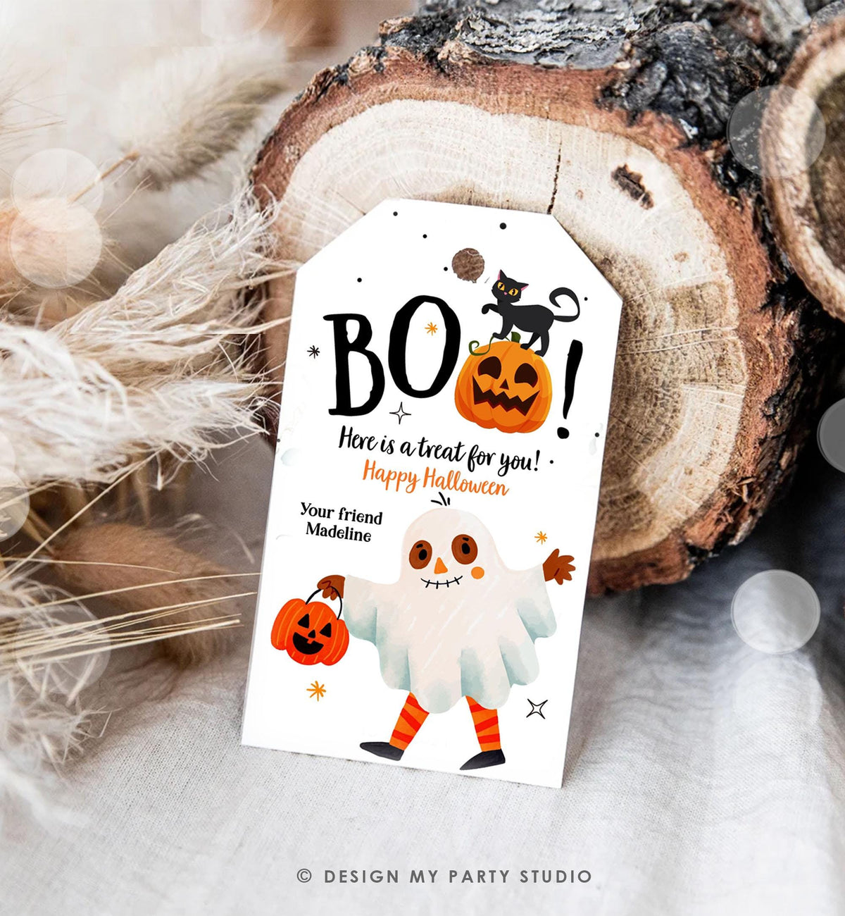 Editable Halloween Favor Tags Boo Gift Tag Costume Party Trick Or Treat Favor Tag Birthday Party Download Printable Template 0473 0261