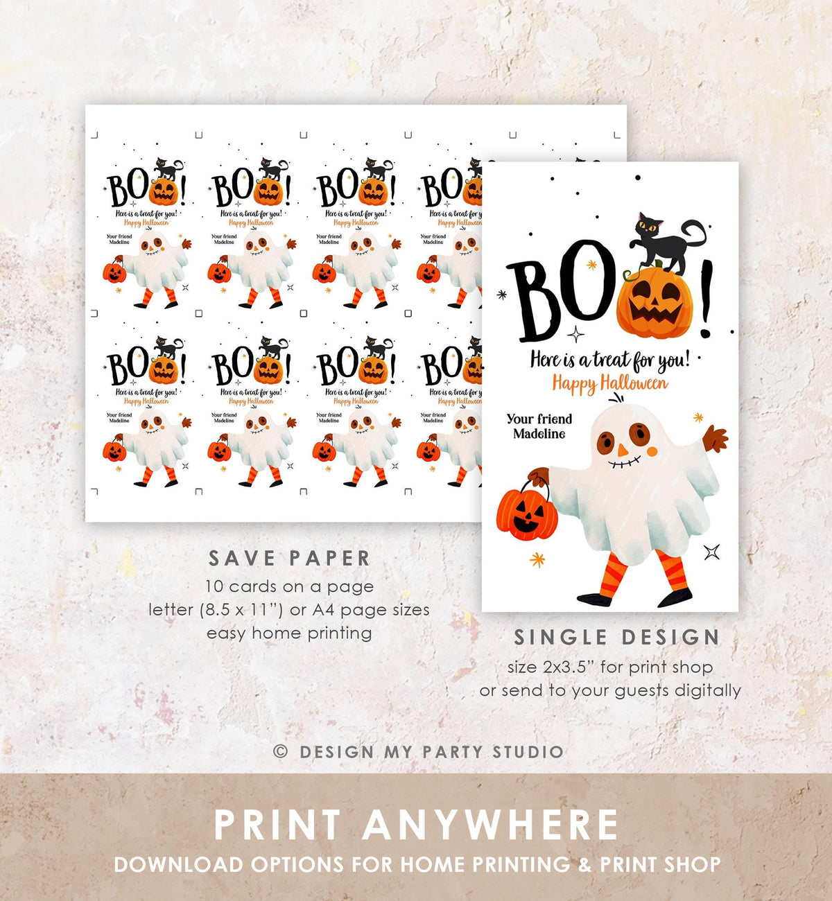 Editable Halloween Favor Tags Boo Gift Tag Costume Party Trick Or Treat Favor Tag Birthday Party Download Printable Template 0473 0261