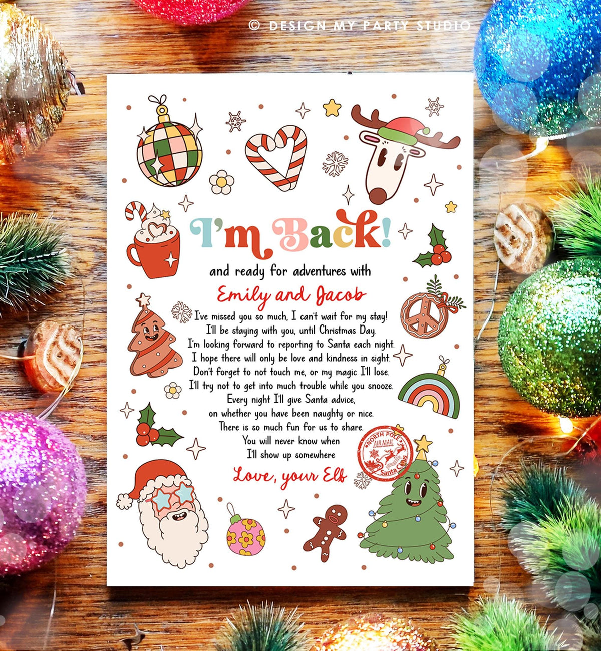 Editable Elf Arrival Letter Return Letter Christmas Elf I&#39;m Back Elf Welcome Christmas Elf Letter From Your Elf Printable Template 0522