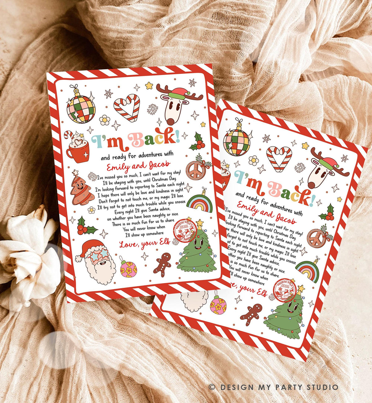 Editable Elf Arrival Letter Return Letter Christmas Elf I&#39;m Back Elf Welcome Christmas Elf Letter From Your Elf Printable Template 0522