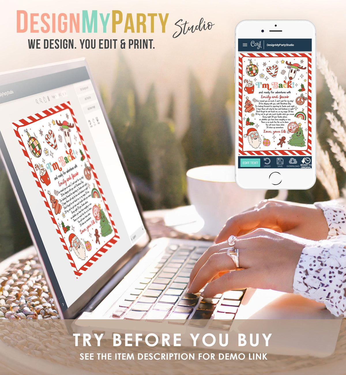 Editable Elf Arrival Letter Return Letter Christmas Elf I&#39;m Back Elf Welcome Christmas Elf Letter From Your Elf Printable Template 0522