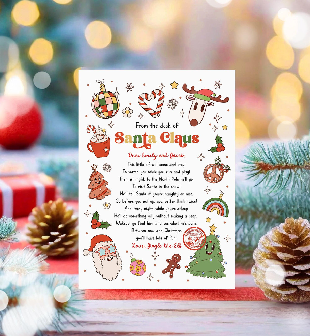 Editable From the Desk of Santa Claus First Time Elf Arrival Letter Return Letter Christmas Elf I&#39;m Back Digital Template Printable 0522
