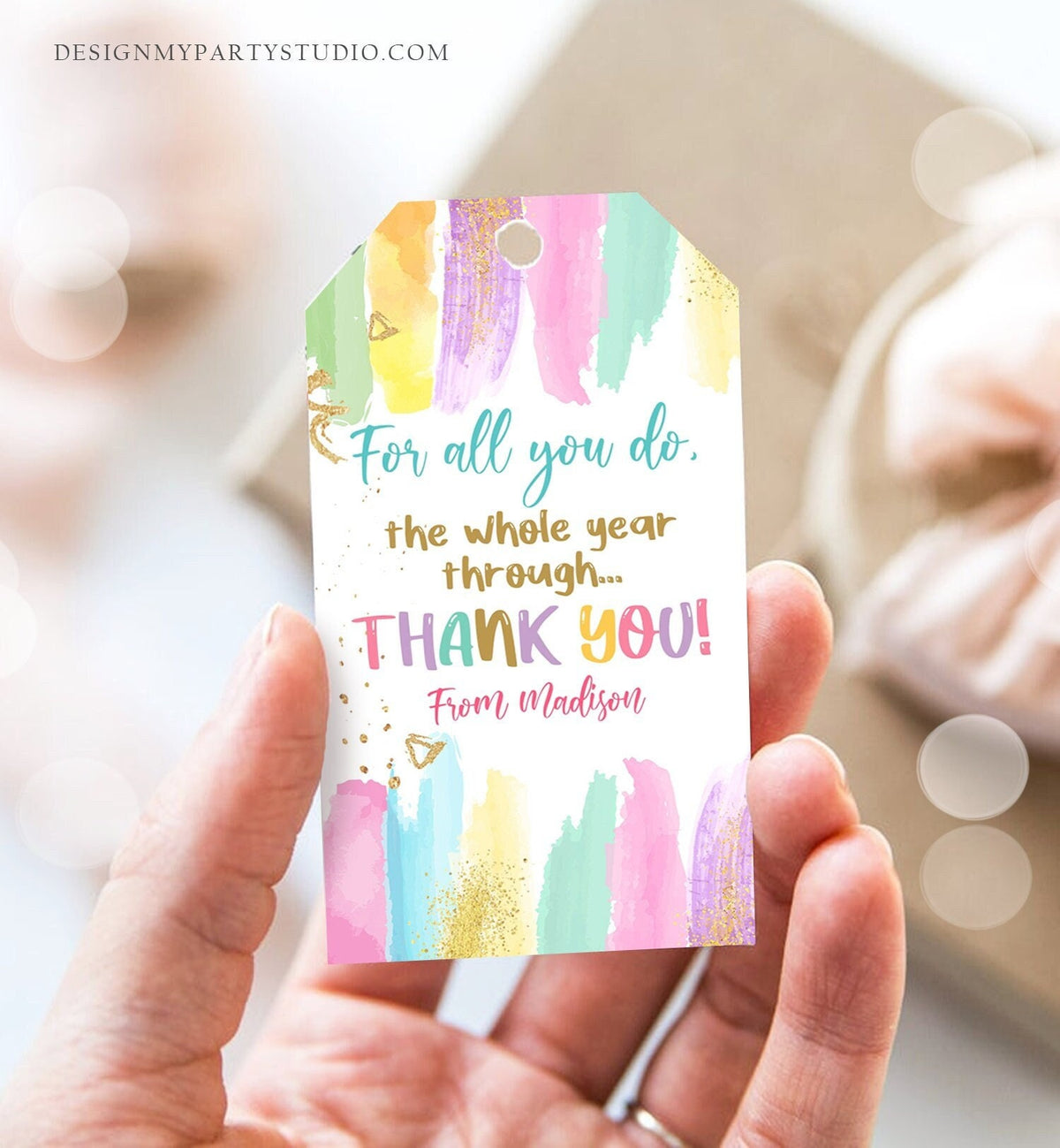 Editable Teacher Appreciation Favor Tags Teacher Tag Teacher Appreciation Week Tag Daycare Childcare School Digital Template Printable 0464