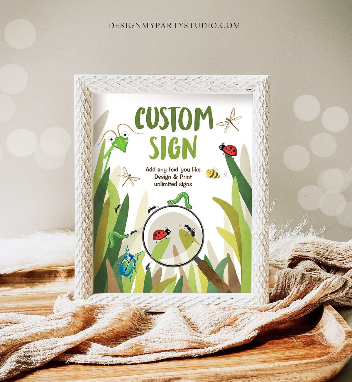 Editable Custom Sign Bug Birthday Sign Bugs Decor Bug Party Table Sign Bugging Out Decor Boy Digital Download Template Printable 0090