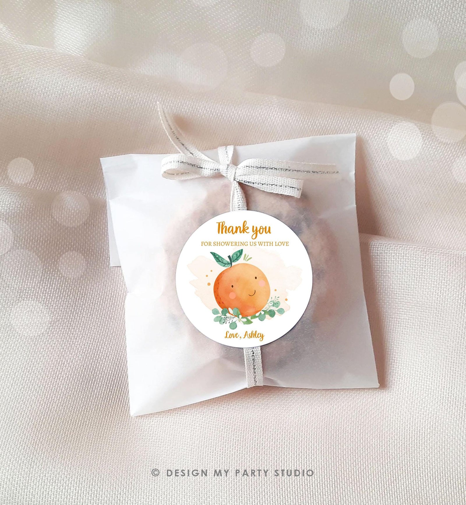 Editable A Little Cutie is on The Way Favor Tag Orange Clementine Baby Shower Cutie Sticker Gender Neutral Template Digital Printable 0330