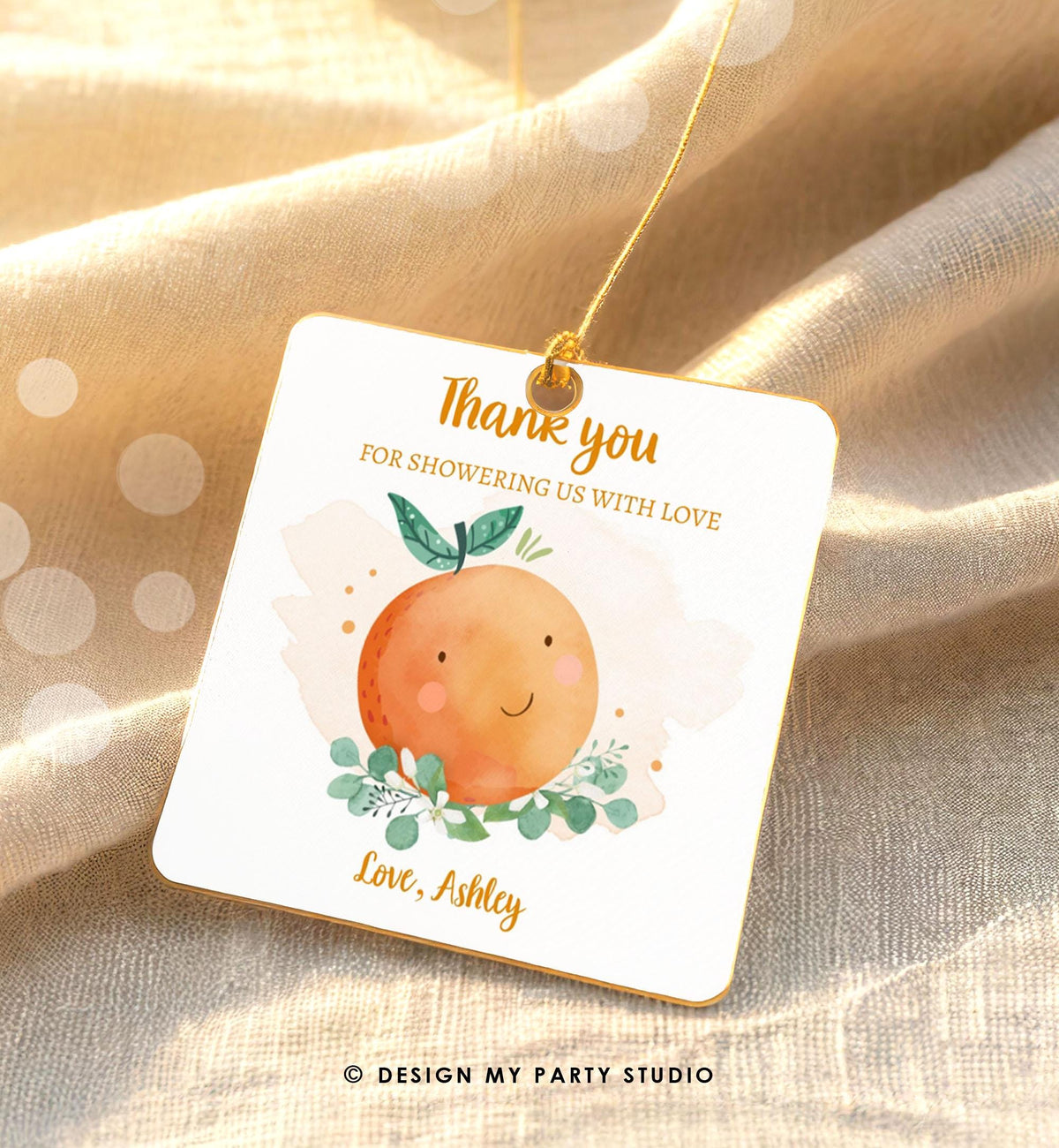 Editable A Little Cutie is on The Way Favor Tag Orange Clementine Baby Shower Cutie Sticker Gender Neutral Template Digital Printable 0330