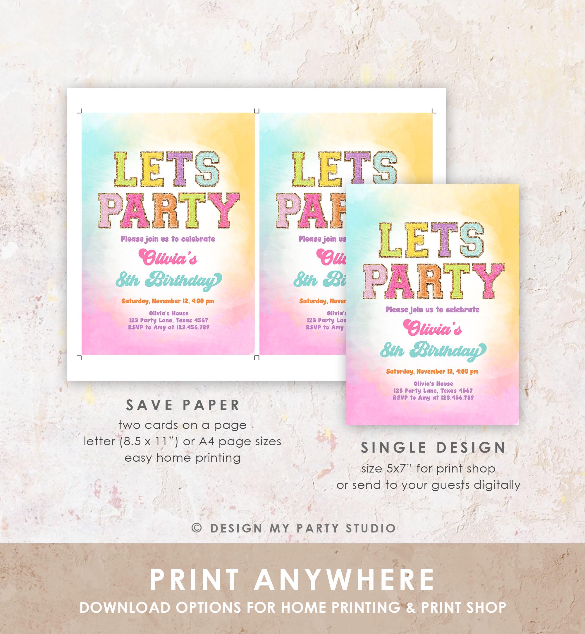 Create Printable Party Invitations Design And Print Party Invitations