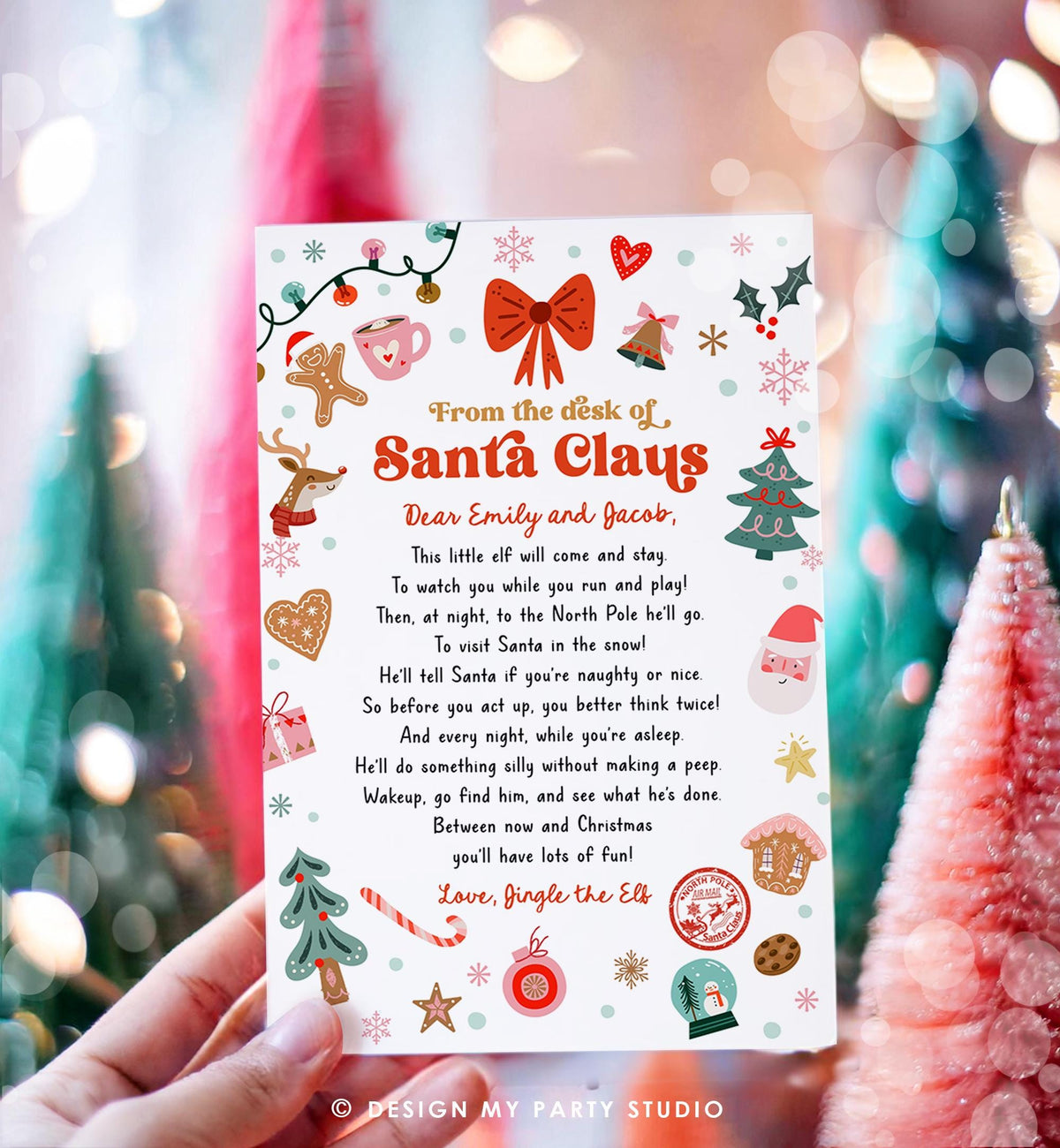 Editable From the Desk of Santa Claus First Time Elf Arrival Letter Return Letter Christmas Elf I&#39;m Back Digital Template Printable 0529