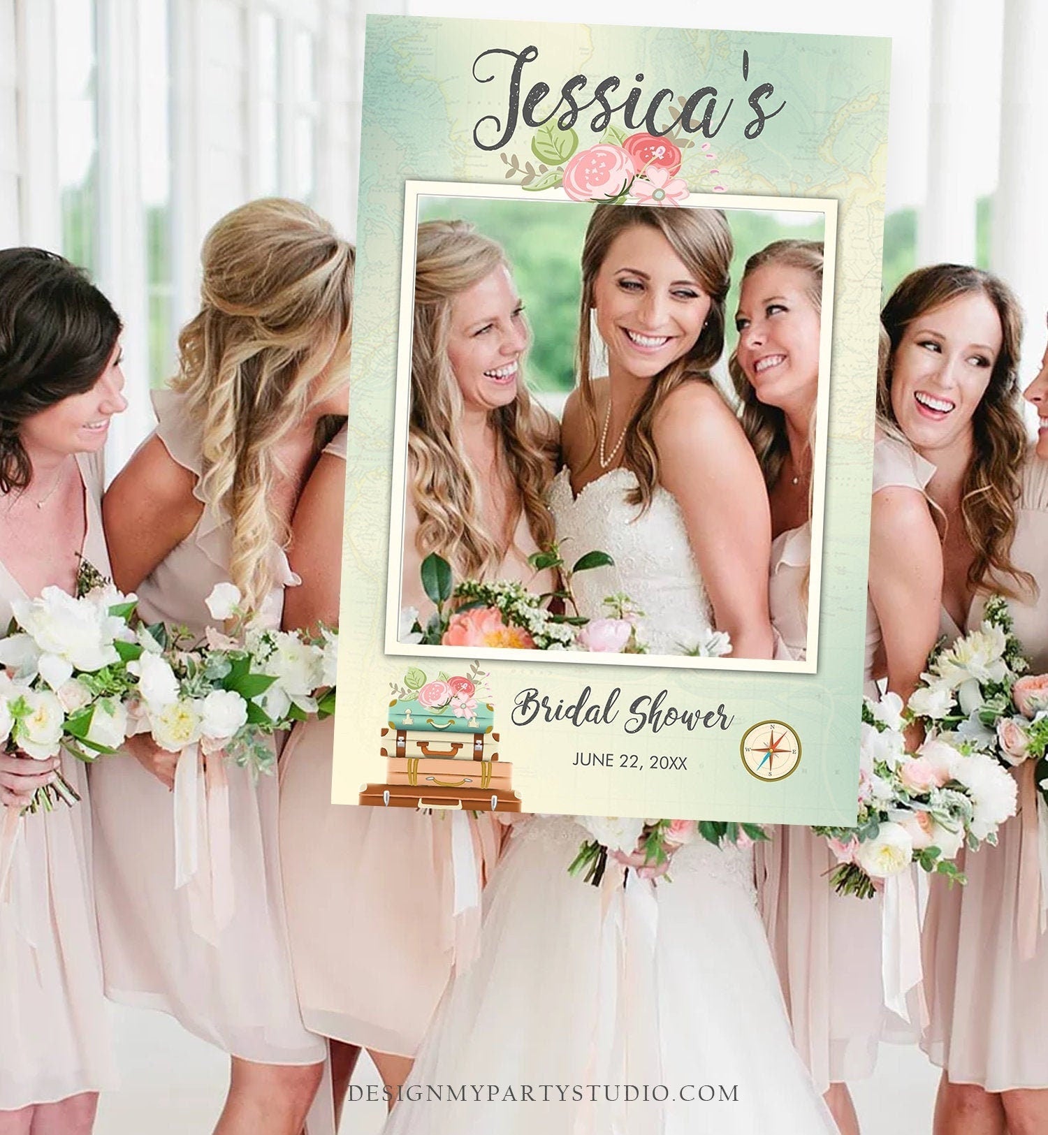 Editable Bridal Shower Photo Prop Floral Bridal Shower Sign Photo Boot - Design My Party Studio editable-bridal-shower-photo-prop-floral-bridal-shower-sign-photo-boot-design-my-party-studio