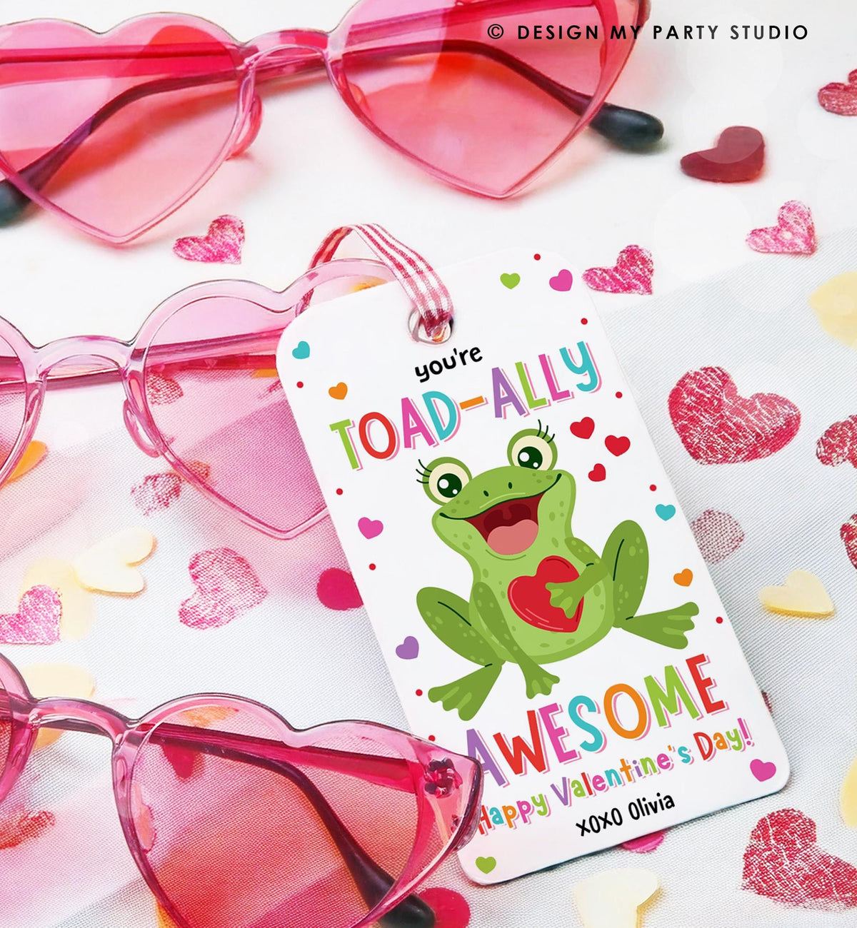 Editable You&#39;re Toad-Ally Awesome Valentines Day Gift Tag Valentine Frog Toad Goody Bag Favor Kids School Classroom Template Printable 0370