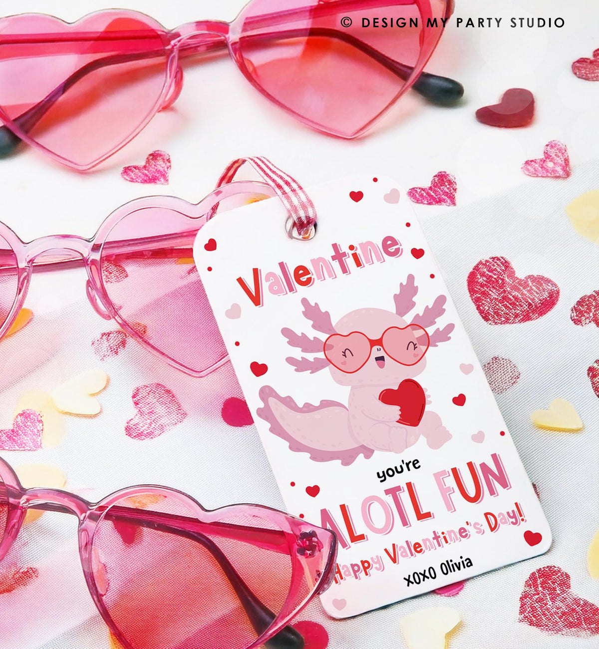 Editable Axolotl You&#39;re Alotl Fun Valentines Day Gift Tag Valentine Fish Ocean Goody Bag Favor Kids School Classroom Template Printable 0370