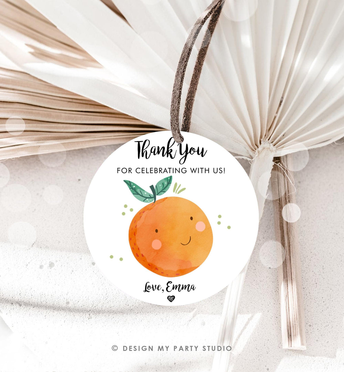 Editable Little Cutie Favor Tag Sticker Orange Clementine Birthday Baby Shower Gift Greenery Digital Download Template Printable 0330