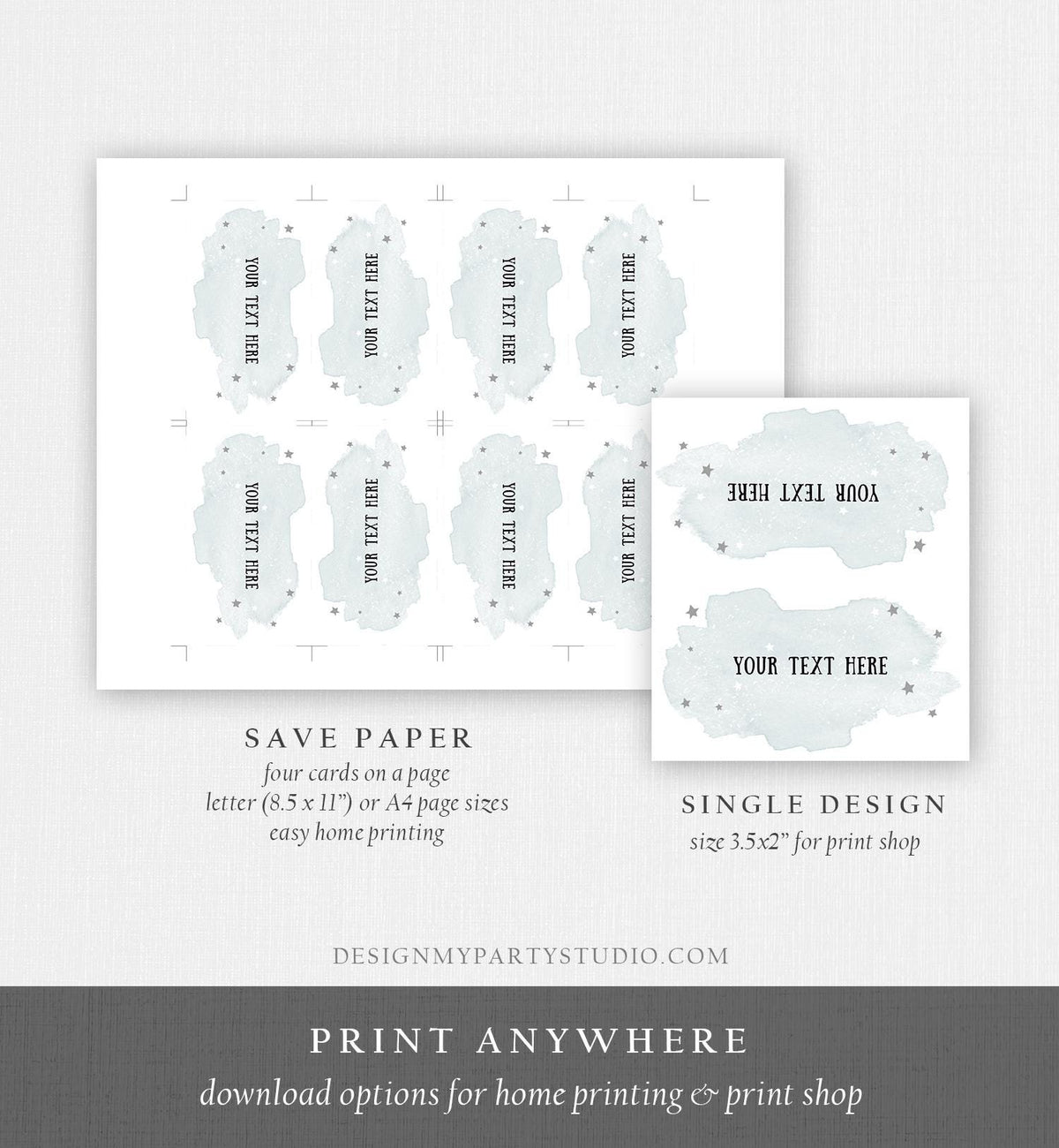 Editable Food Labels Outer Space Birthday Galaxy Food Labels Place Card Tent Insert Astronaut Around the Sun Silver Template Printable 0357