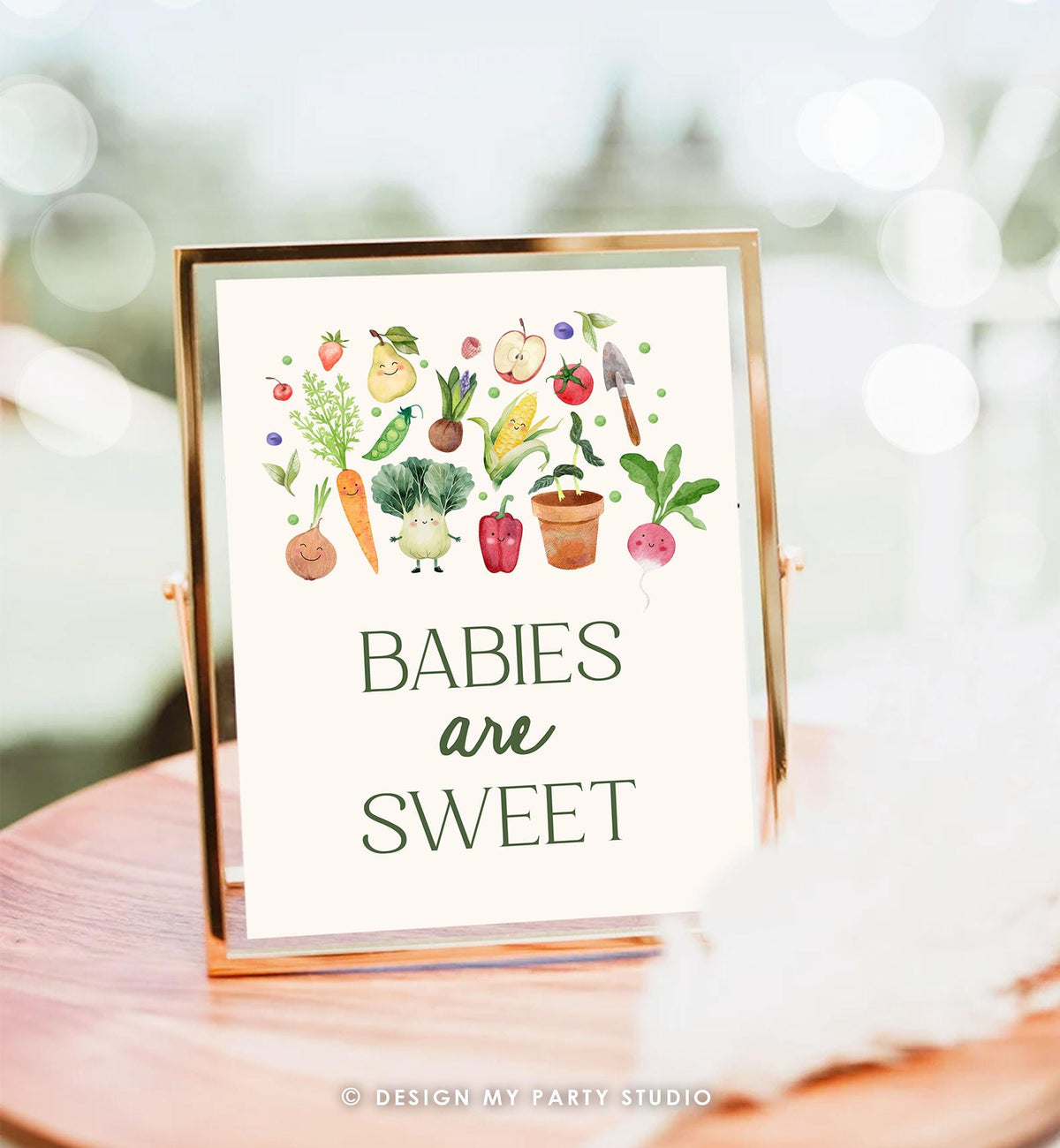 Babies Are Sweet Sign Locally Grown Baby Shower Little Sprout Sweets Treats Table Sign Gender Neutral Decor Digital Download Printable 0544