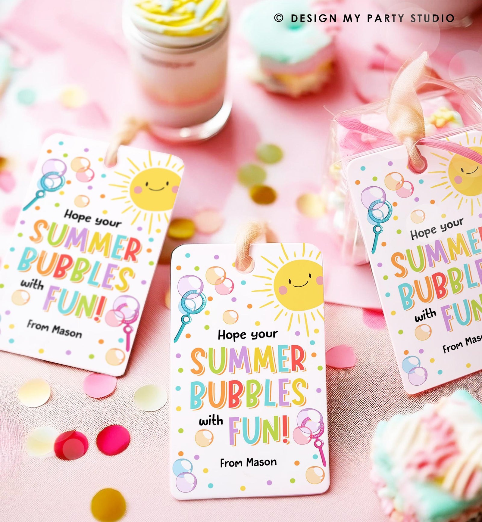 Editable Hope Your Summer Bubbles Fun Teacher Appreciation Tag Bubble Summer Classroom School Favor Tag Gift Digital Template Printable 0464