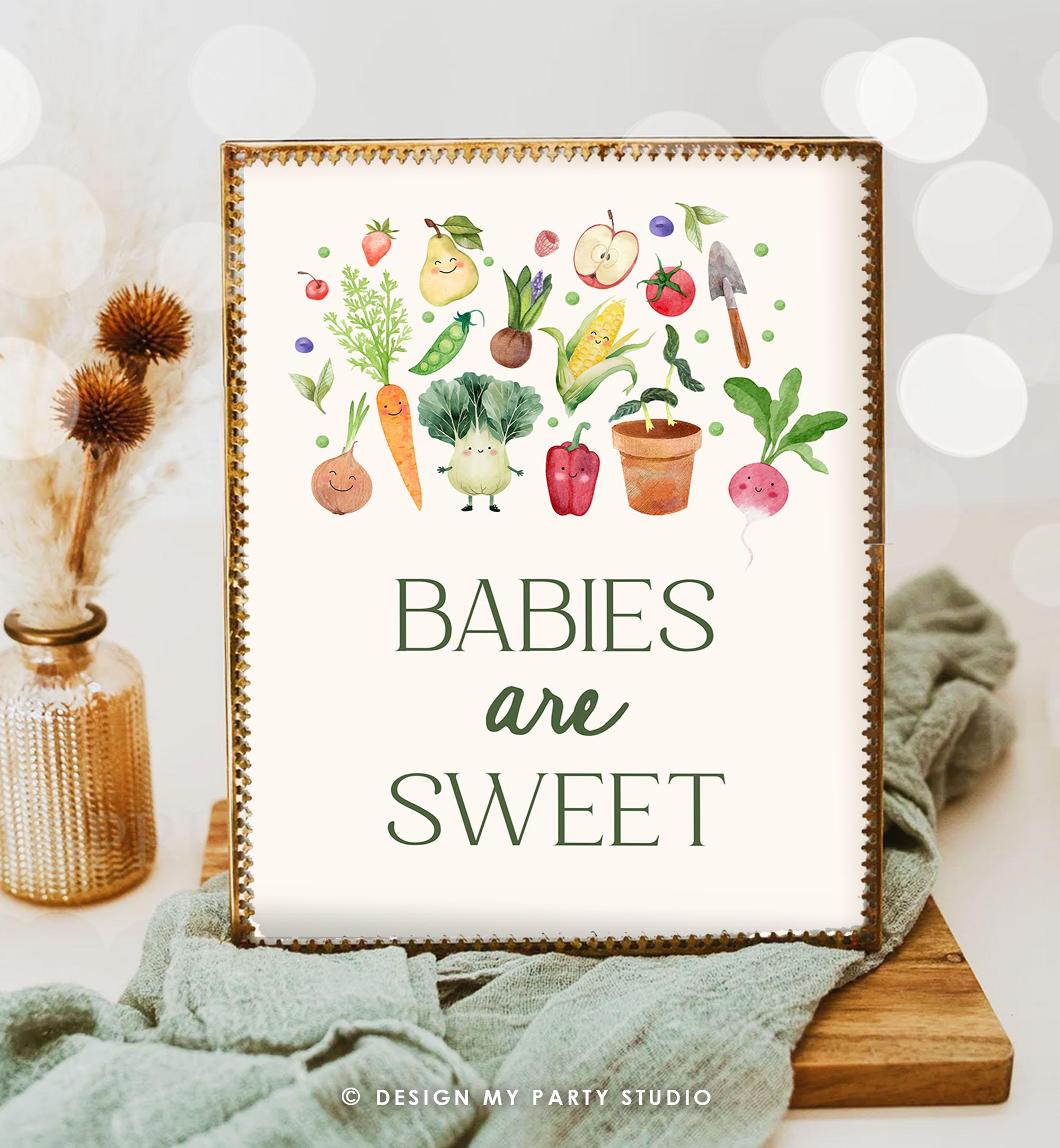 Babies Are Sweet Sign Locally Grown Baby Shower Little Sprout Sweets Treats Table Sign Gender Neutral Decor Digital Download Printable 0544