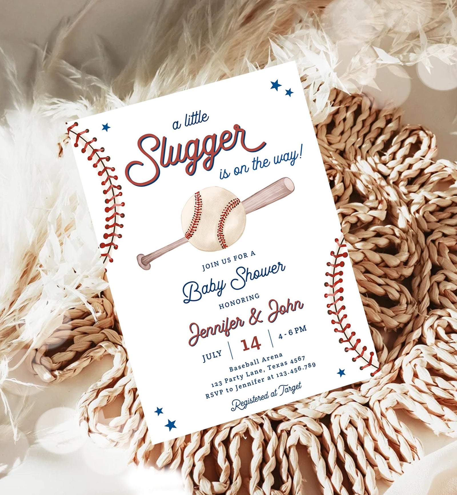 Editable A Little Slugger On The Way Baseball Baby Shower Invitation Sports Baby Shower Baseball Digital Download Template Printable 0492