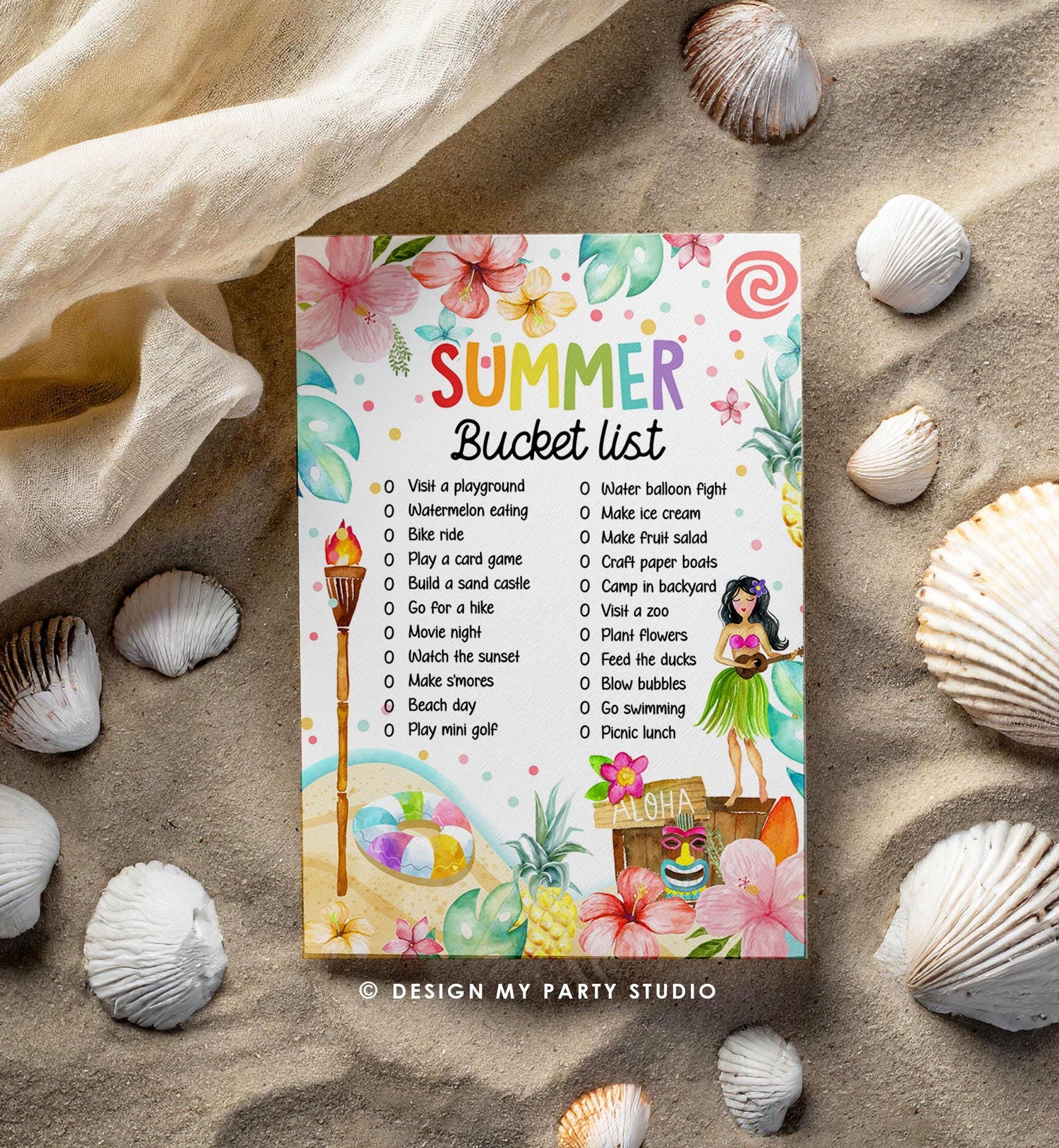 Editable Summer Bucket List Countdown Summer Activity List Family Planner Checklist Summer Break Instant Digital Download Printable 0549