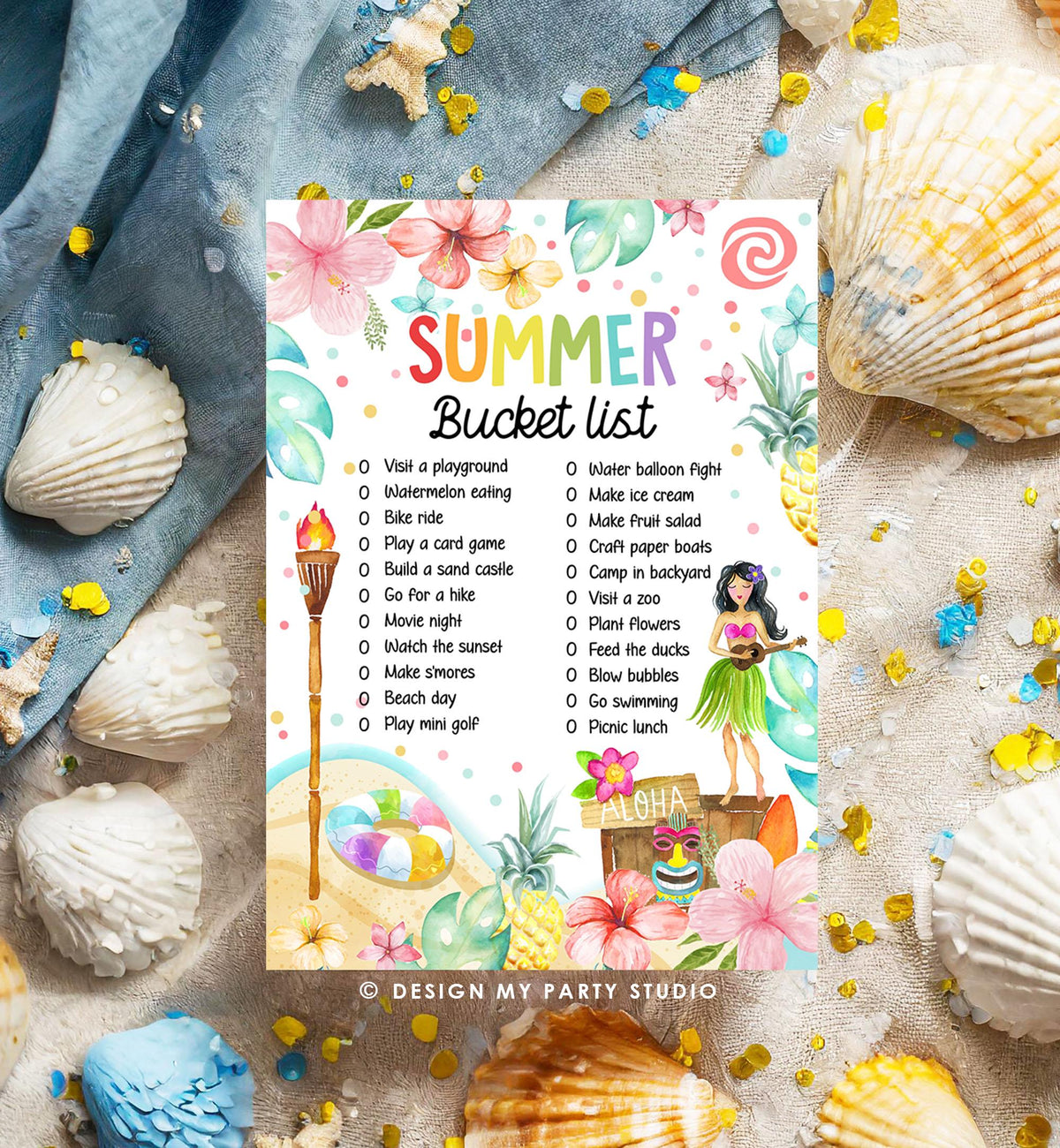 Editable Summer Bucket List Countdown Summer Activity List Family Planner Checklist Summer Break Instant Digital Download Printable 0549