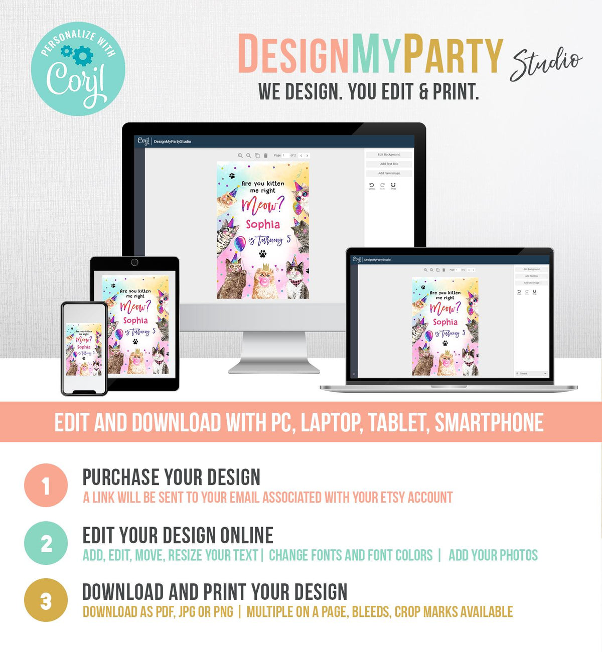 Editable Cats Kittens Juice Pouch Label Juice Favors Are You Kitten Meow Pawty Girl Birthday Party Digital Download Template Printable 0460