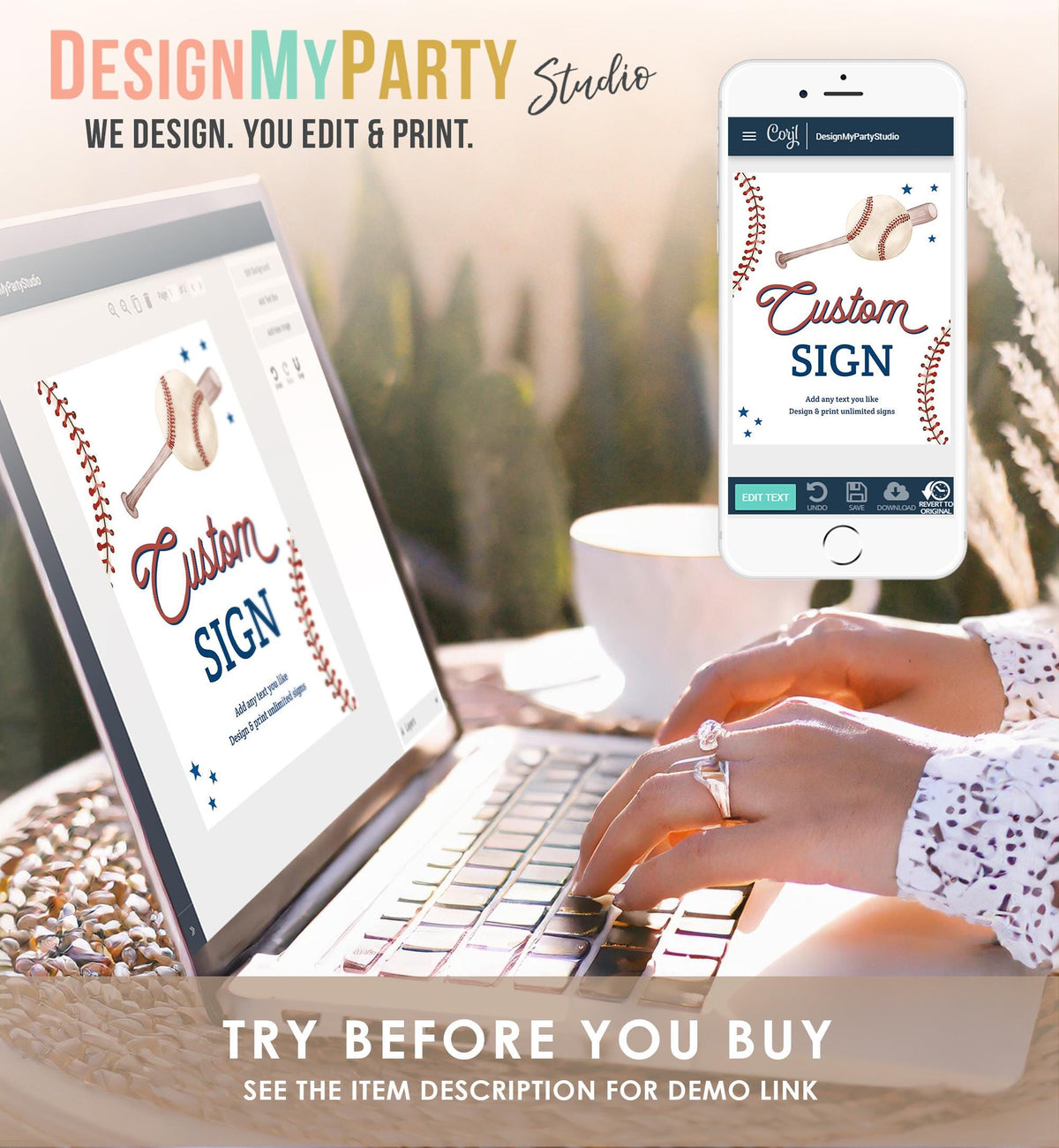 Editable Baseball Custom Sign Little Snugger Rookie of The Year Boy Girl Birthday Party Decor Table Digital Download Template Printable 0492