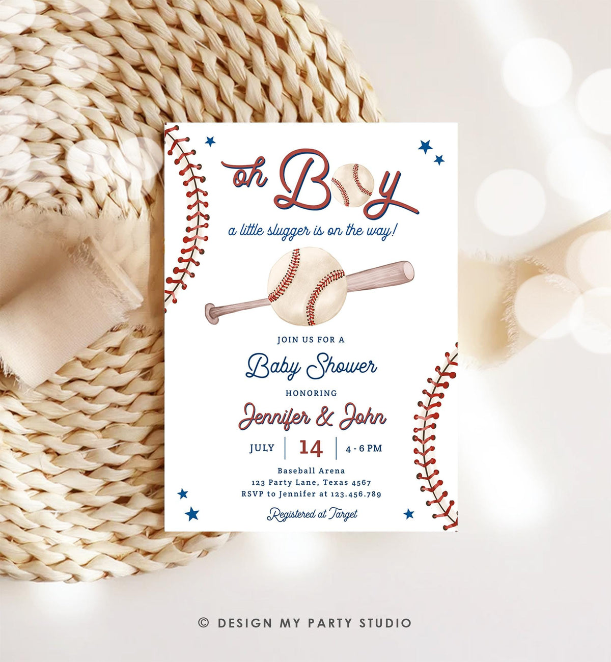 Editable Baseball Baby Shower Invitation Sports Baby Shower Baseball Little Slugger On The Way Digital Download Template Printable 0492