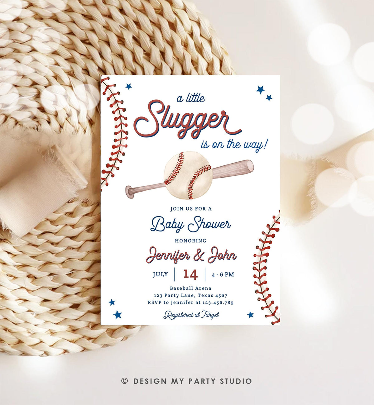 Editable A Little Slugger On The Way Baseball Baby Shower Invitation Sports Baby Shower Baseball Digital Download Template Printable 0492